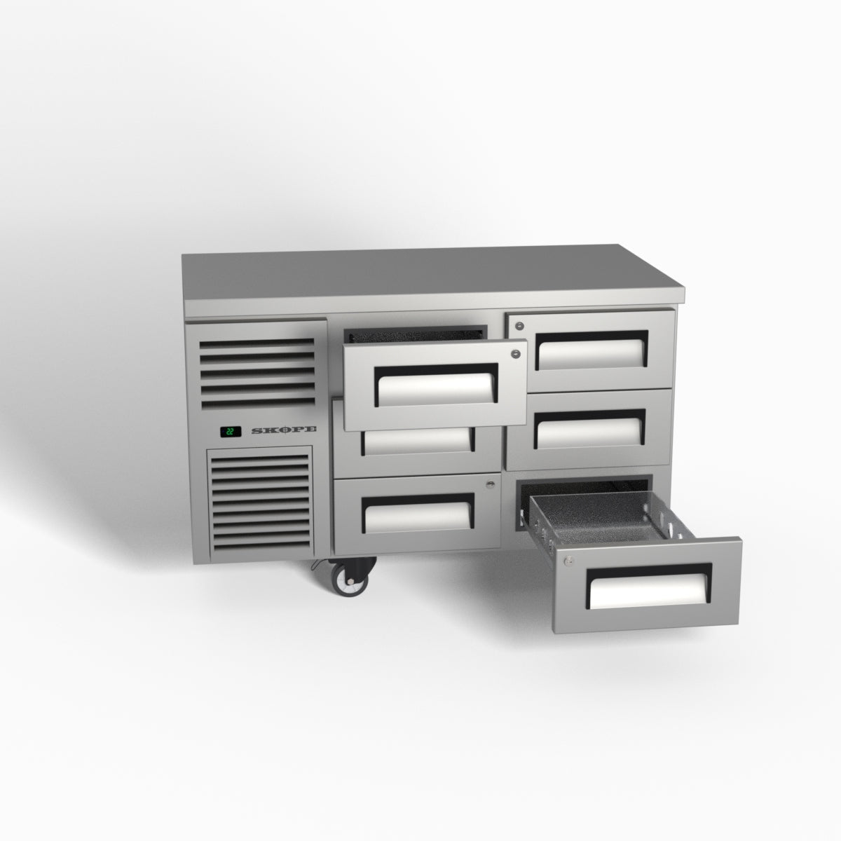 Skope ReFlex 6 Drawer Underbench GN 1/1 Fridge 248L - RF7.UBR.2.D6