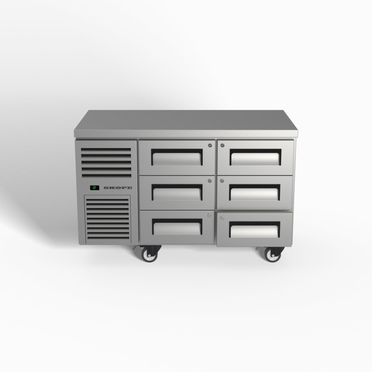 Skope ReFlex 6 Drawer Underbench GN 1/1 Fridge 248L - RF7.UBR.2.D6