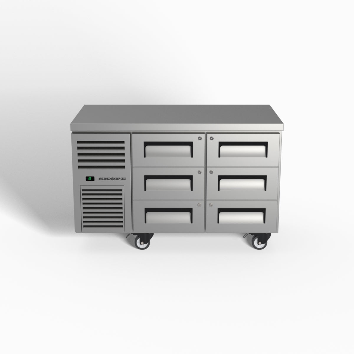 Skope ReFlex 6 Drawer Underbench GN 1/1 Fridge 248L - RF7.UBR.2.D6