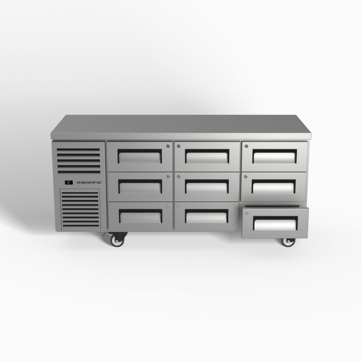 Skope ReFlex 9 Drawer Underbench GN 1/1 Fridge 397L - RF7.UBR.3.D9