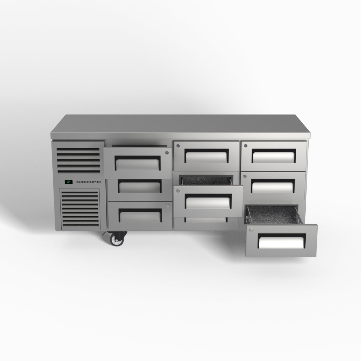 Skope ReFlex 9 Drawer Underbench GN 1/1 Fridge 397L - RF7.UBR.3.D9