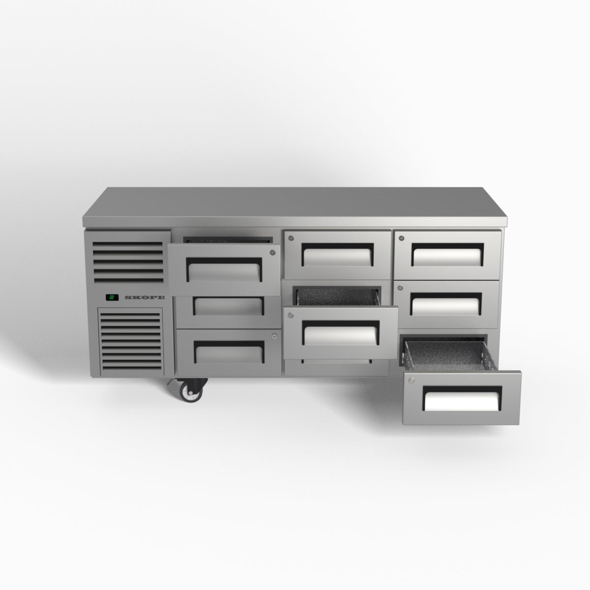 Skope ReFlex 9 Drawer Underbench GN 1/1 Fridge 397L - RF7.UBR.3.D9