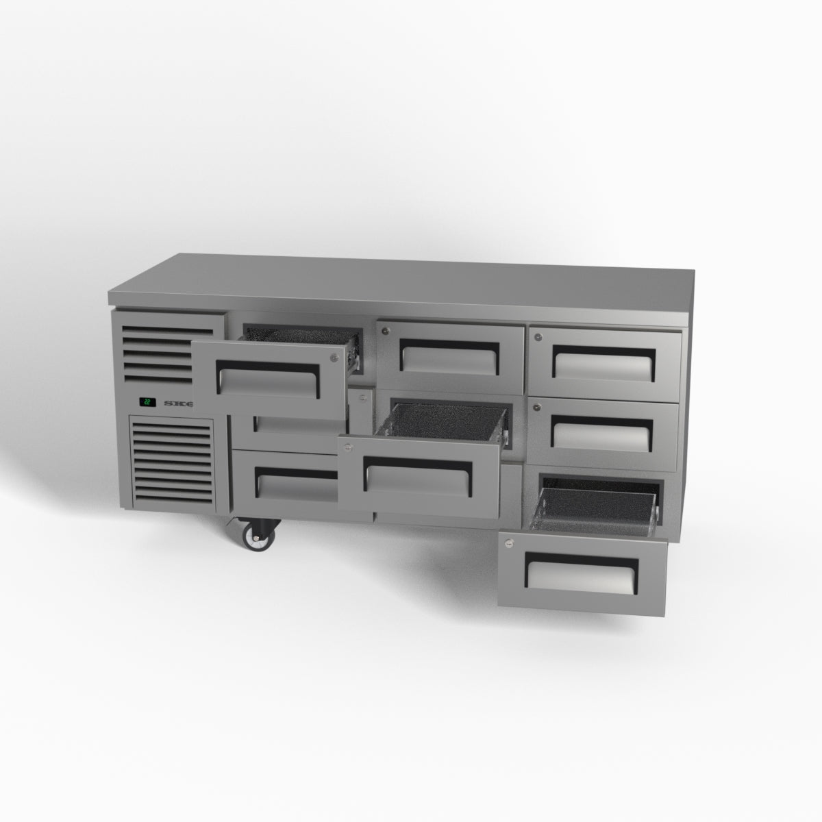 Skope ReFlex 9 Drawer Underbench GN 1/1 Fridge 397L - RF7.UBR.3.D9