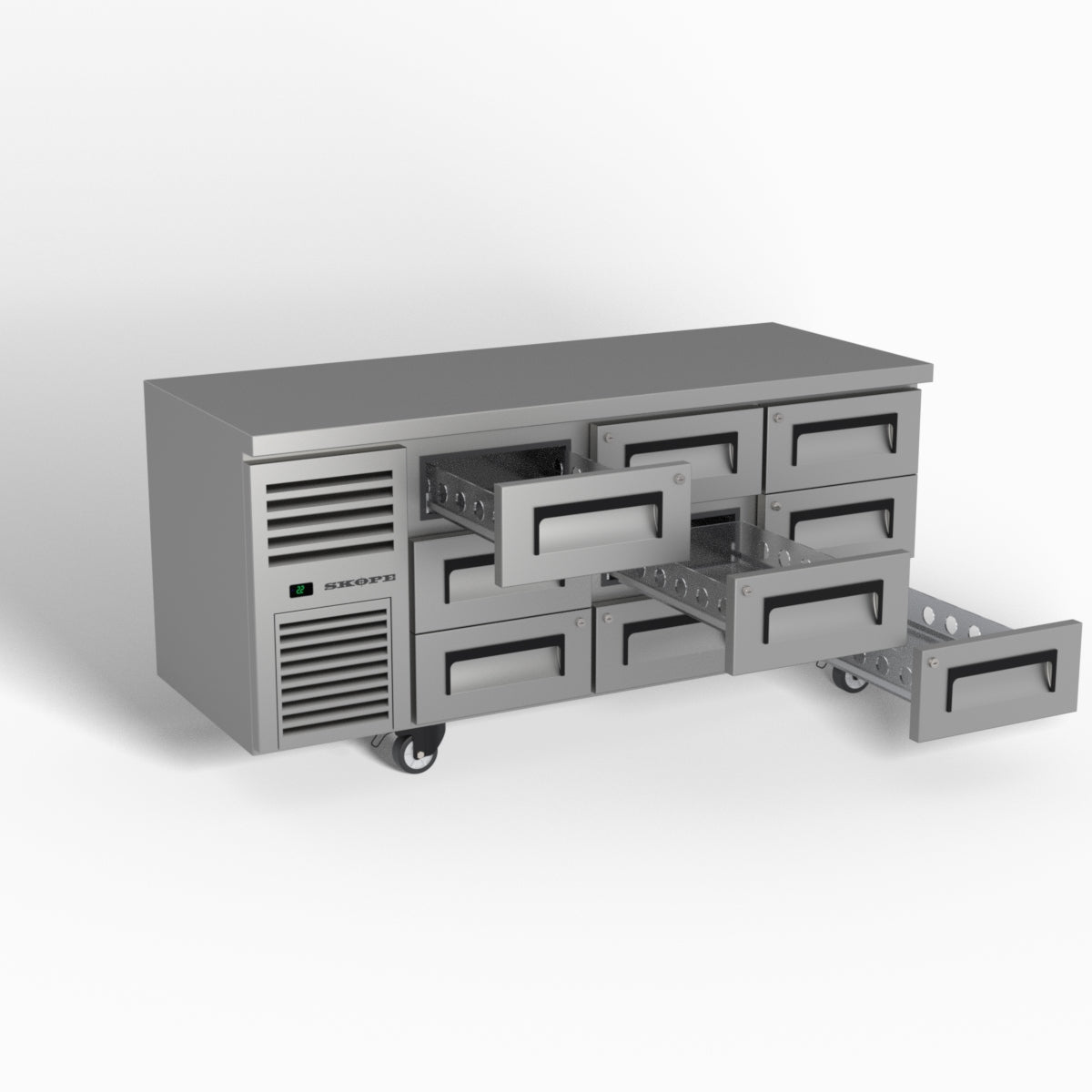 Skope ReFlex 9 Drawer Underbench GN 1/1 Fridge 397L - RF7.UBR.3.D9