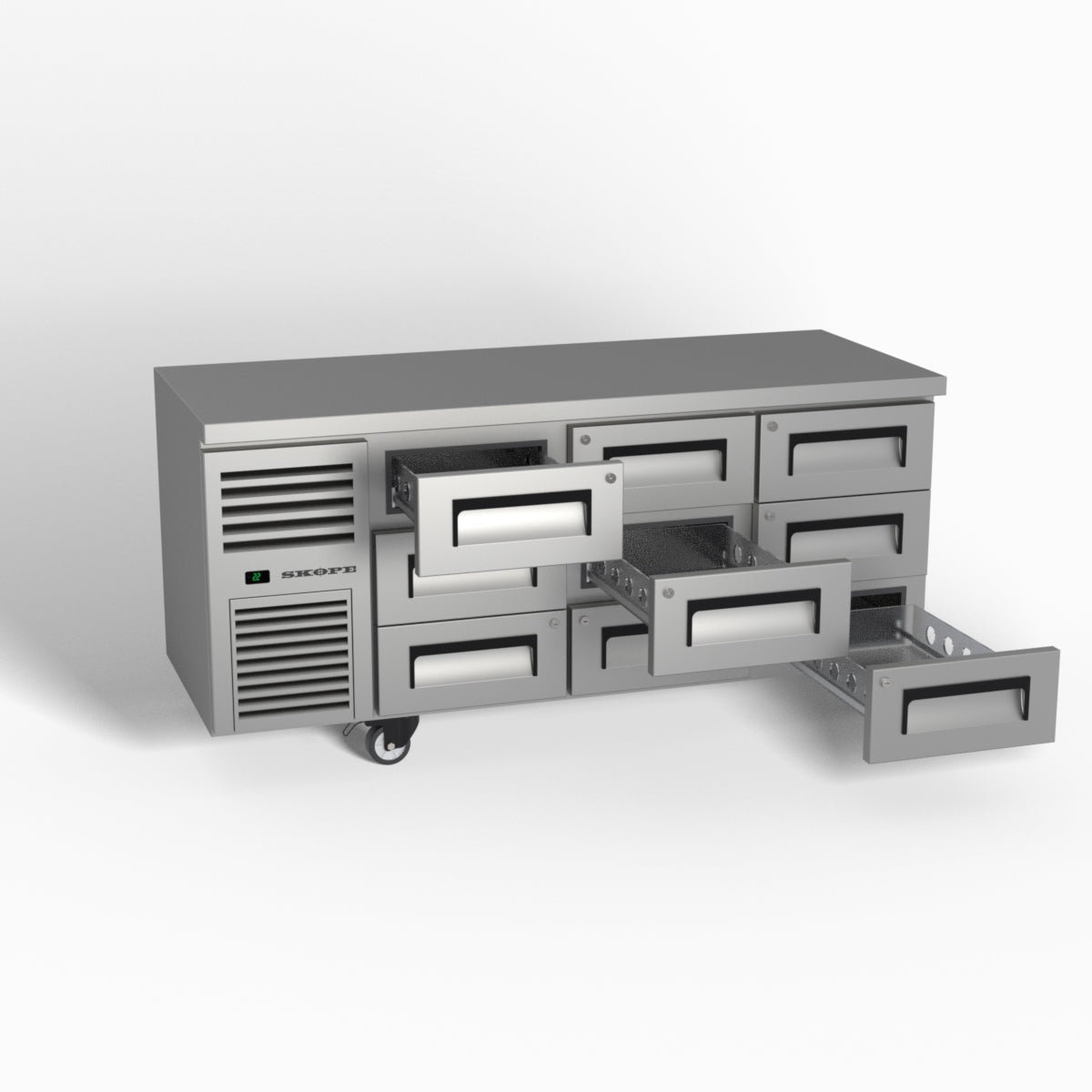 Skope ReFlex 9 Drawer Underbench GN 1/1 Fridge 397L - RF7.UBR.3.D9