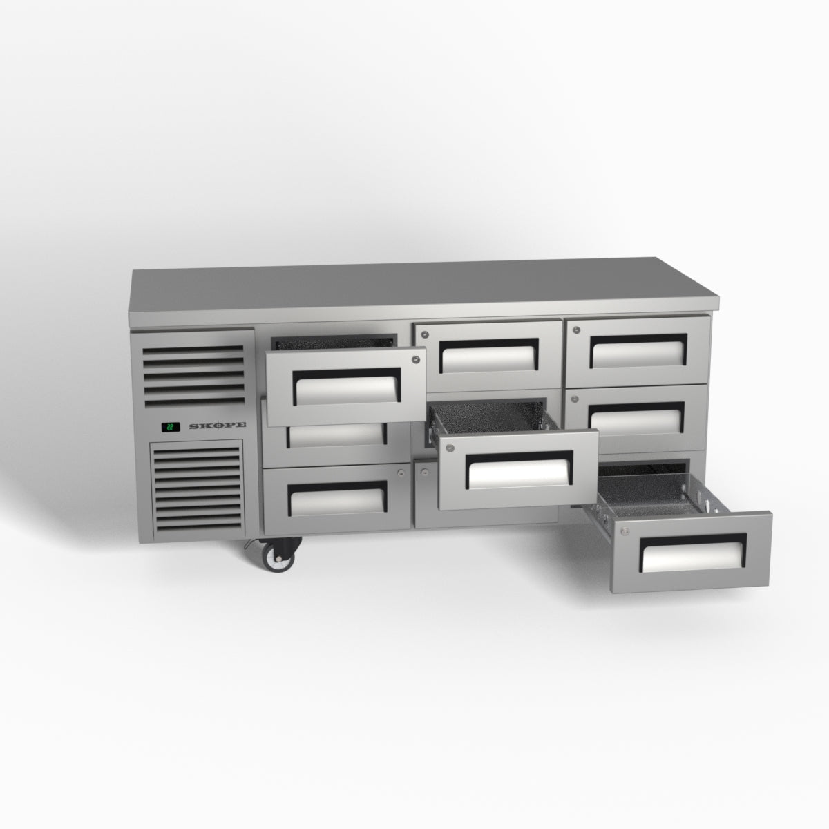 Skope ReFlex 9 Drawer Underbench GN 1/1 Fridge 397L - RF7.UBR.3.D9
