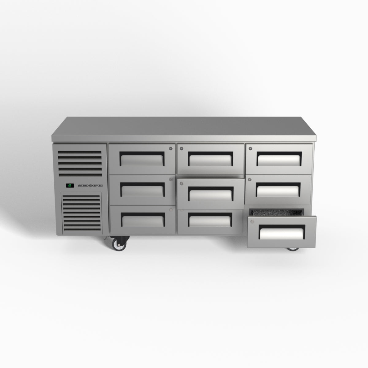 Skope ReFlex 9 Drawer Underbench GN 1/1 Fridge 397L - RF7.UBR.3.D9