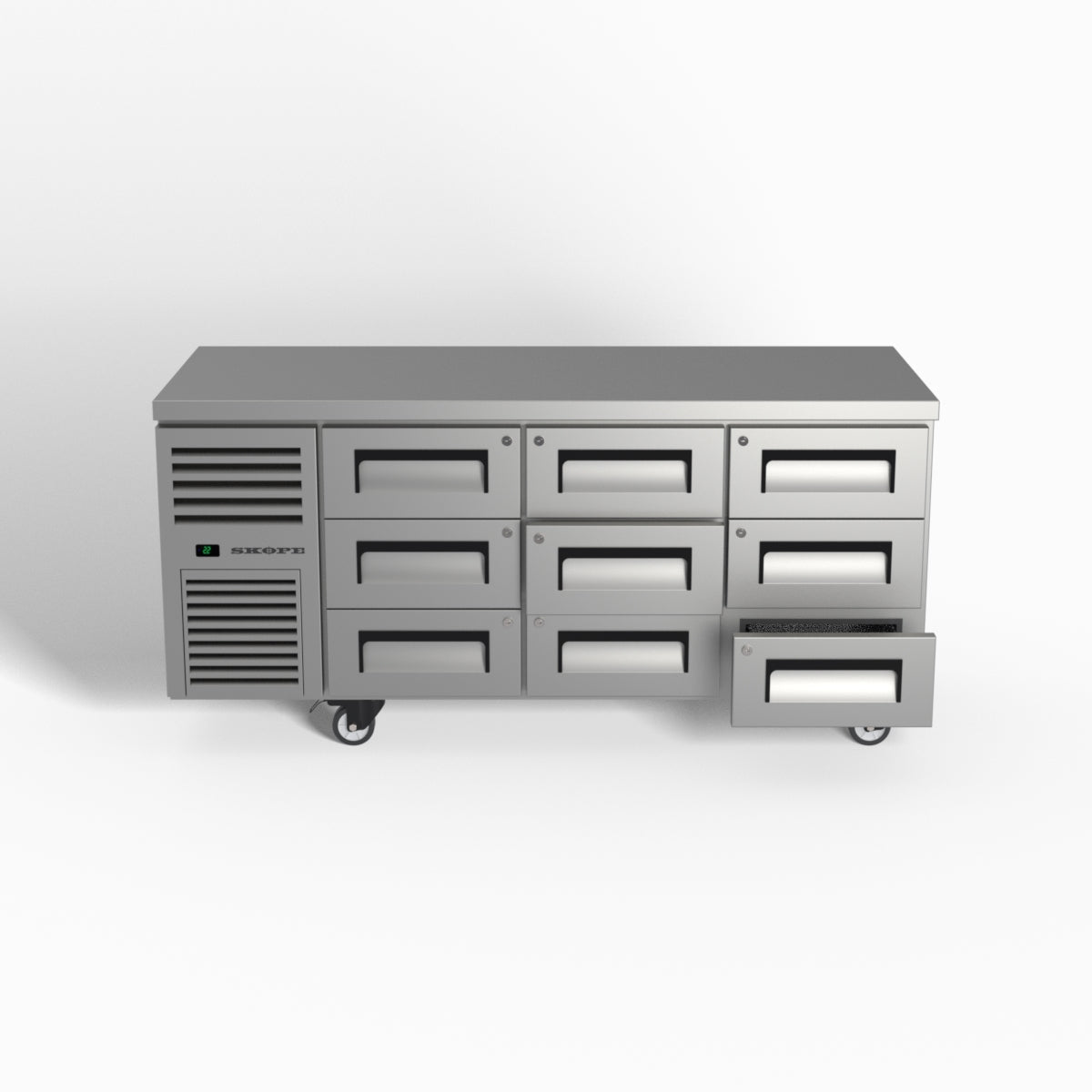Skope ReFlex 9 Drawer Underbench GN 1/1 Fridge 397L - RF7.UBR.3.D9