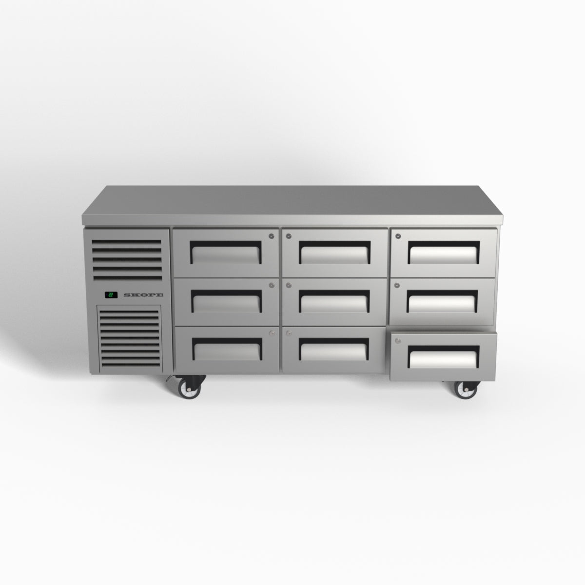 Skope ReFlex 9 Drawer Underbench GN 1/1 Fridge 397L - RF7.UBR.3.D9