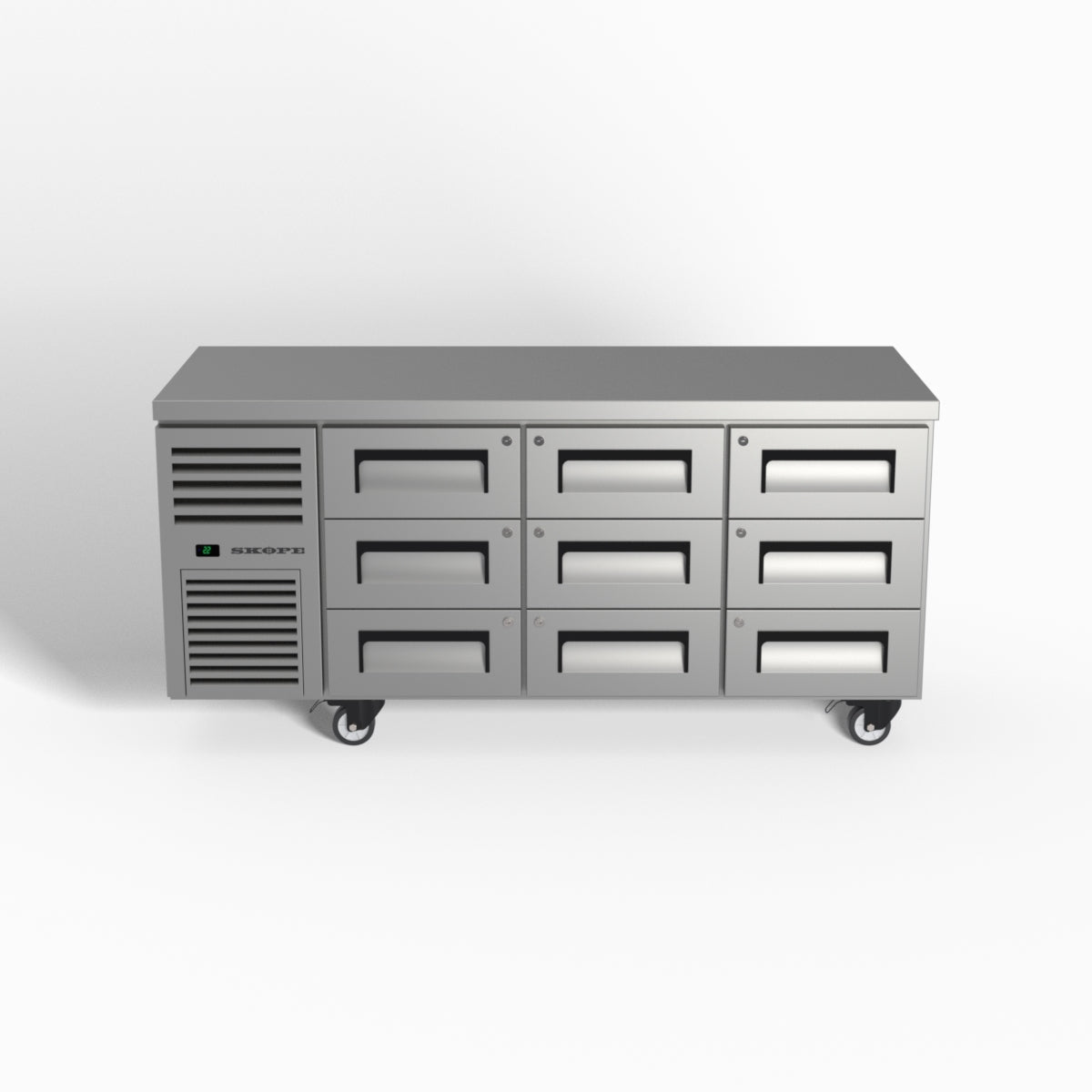 Skope ReFlex 9 Drawer Underbench GN 1/1 Fridge 397L - RF7.UBR.3.D9
