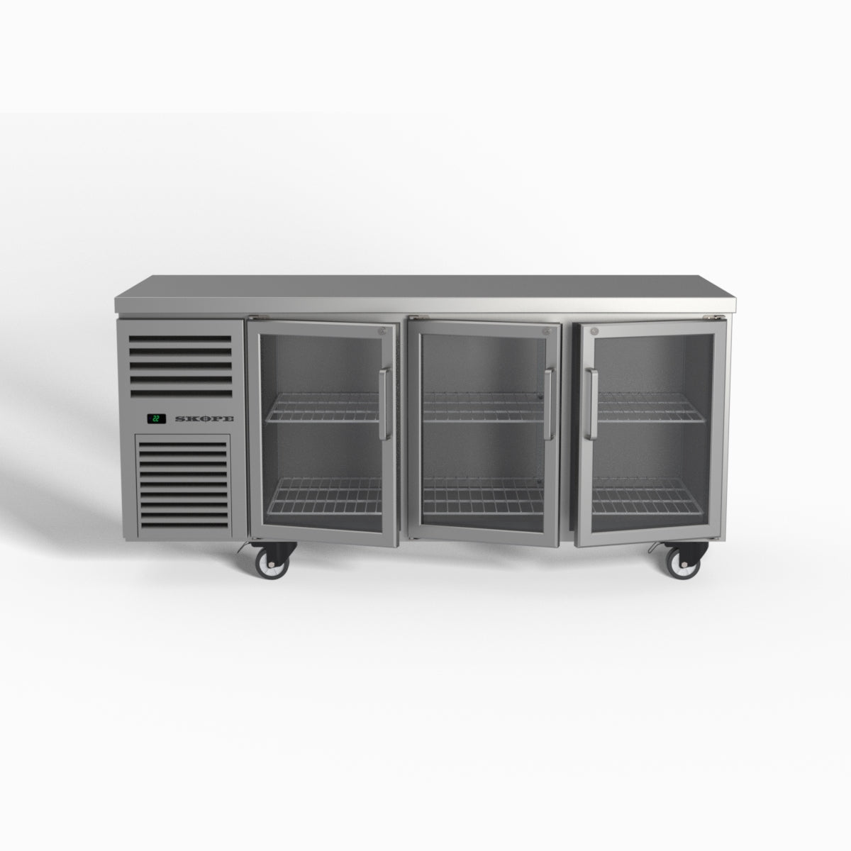 Skope ReFlex 3 Glass Door Underbench GN 1/1 Compatible Fridge 387L - RF7.UBR.3.GD