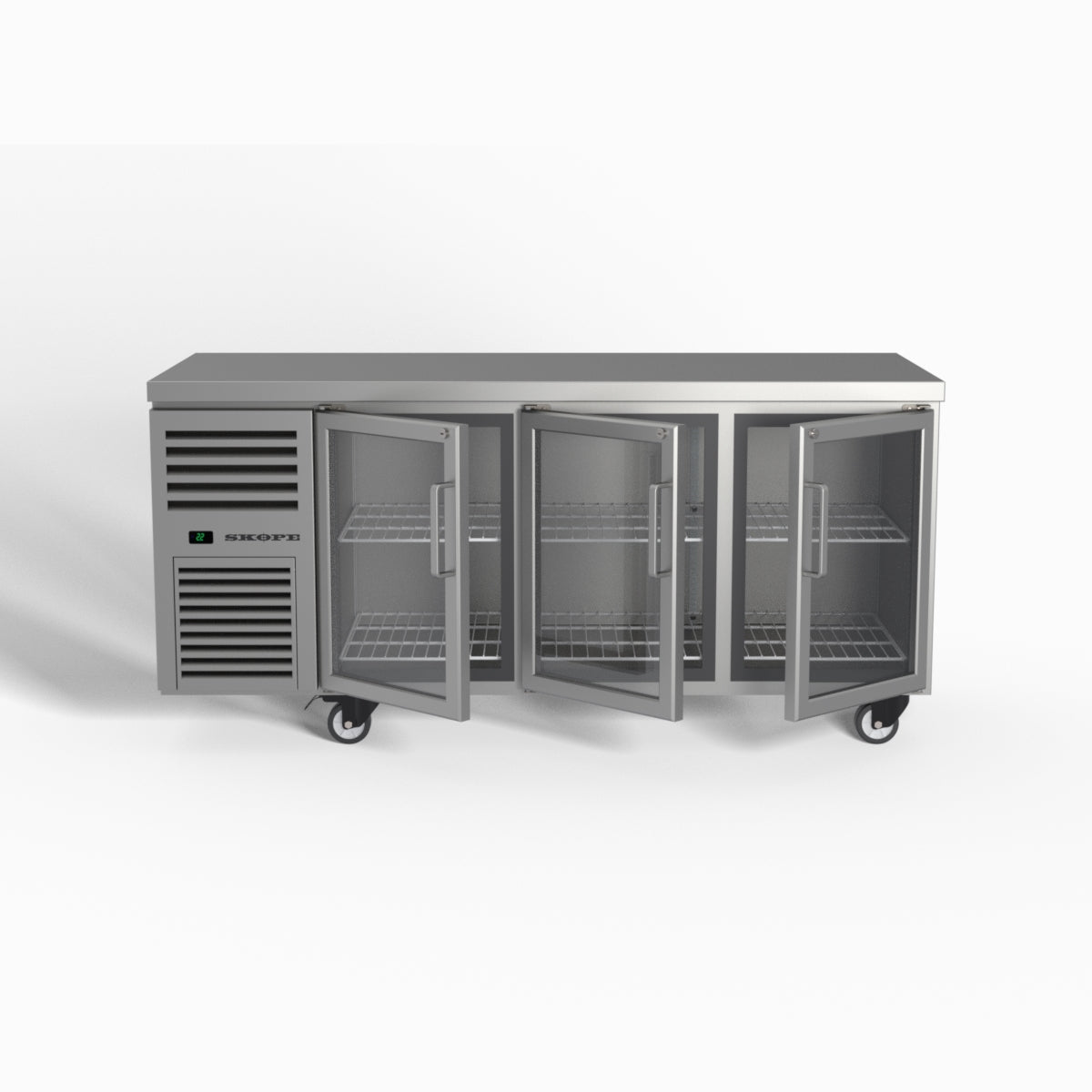 Skope ReFlex 3 Glass Door Underbench GN 1/1 Compatible Fridge 387L - RF7.UBR.3.GD