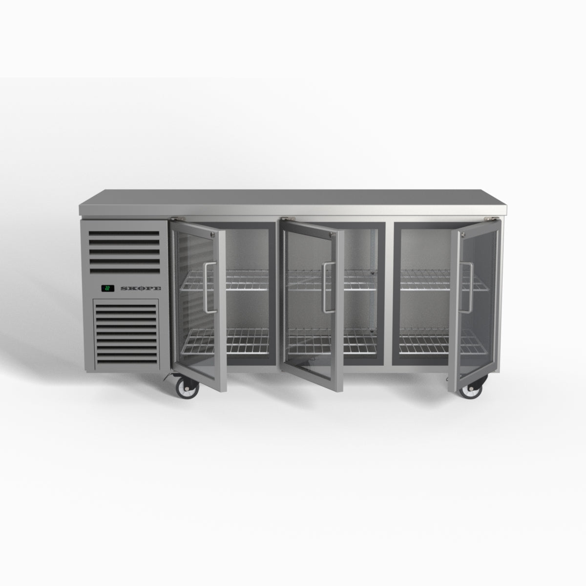 Skope ReFlex 3 Glass Door Underbench GN 1/1 Compatible Fridge 387L - RF7.UBR.3.GD