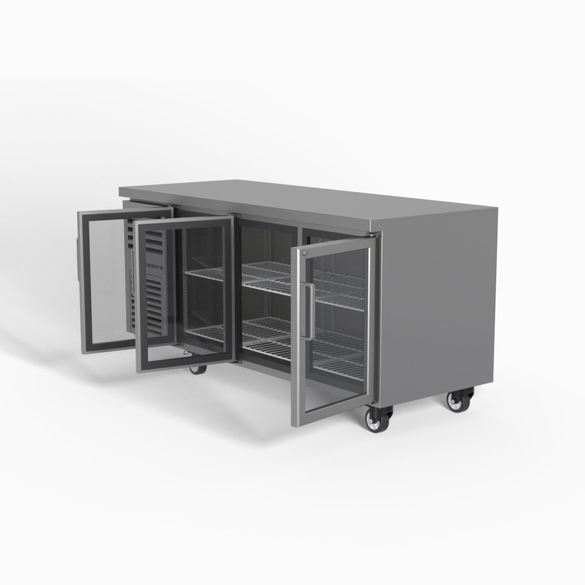 Skope ReFlex 3 Glass Door Underbench GN 1/1 Compatible Fridge 387L - RF7.UBR.3.GD