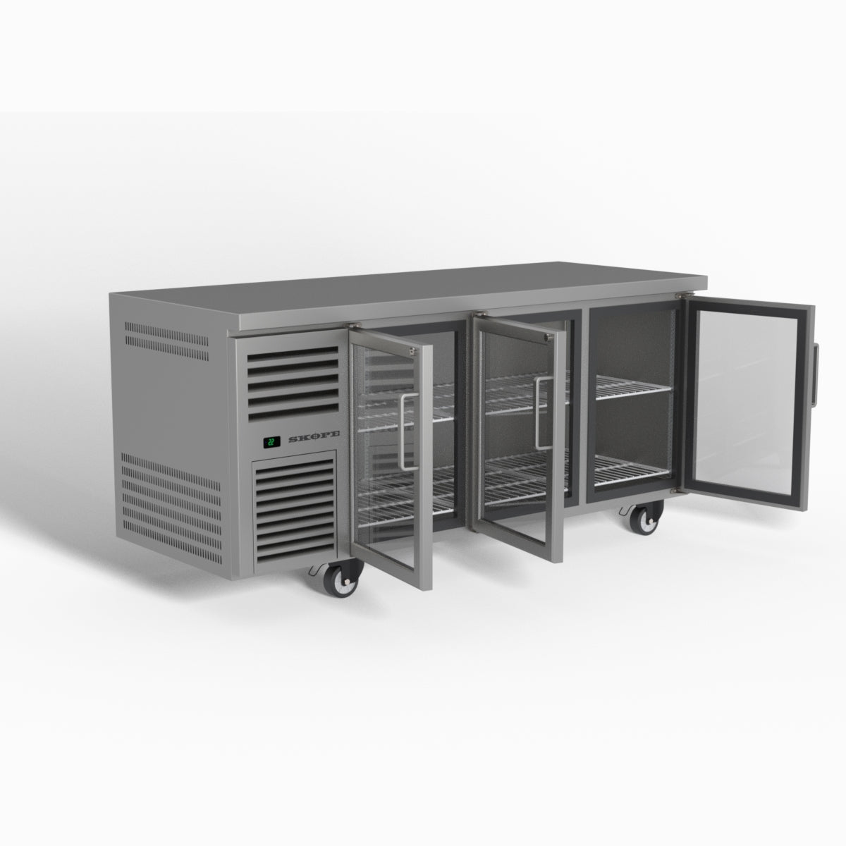 Skope ReFlex 3 Glass Door Underbench GN 1/1 Compatible Fridge 387L - RF7.UBR.3.GD