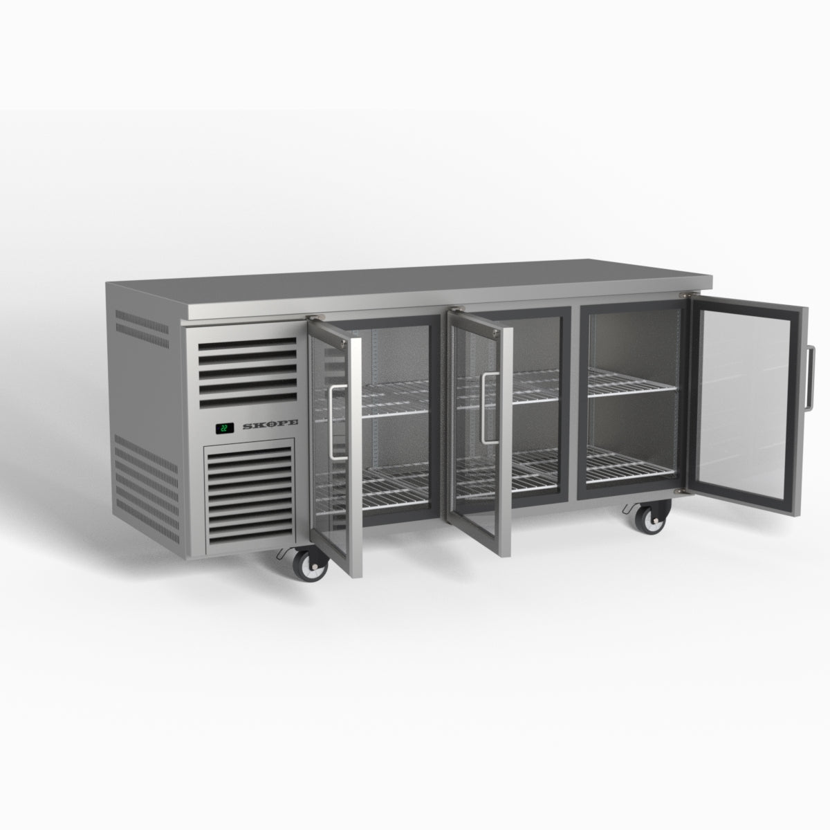 Skope ReFlex 3 Glass Door Underbench GN 1/1 Compatible Fridge 387L - RF7.UBR.3.GD