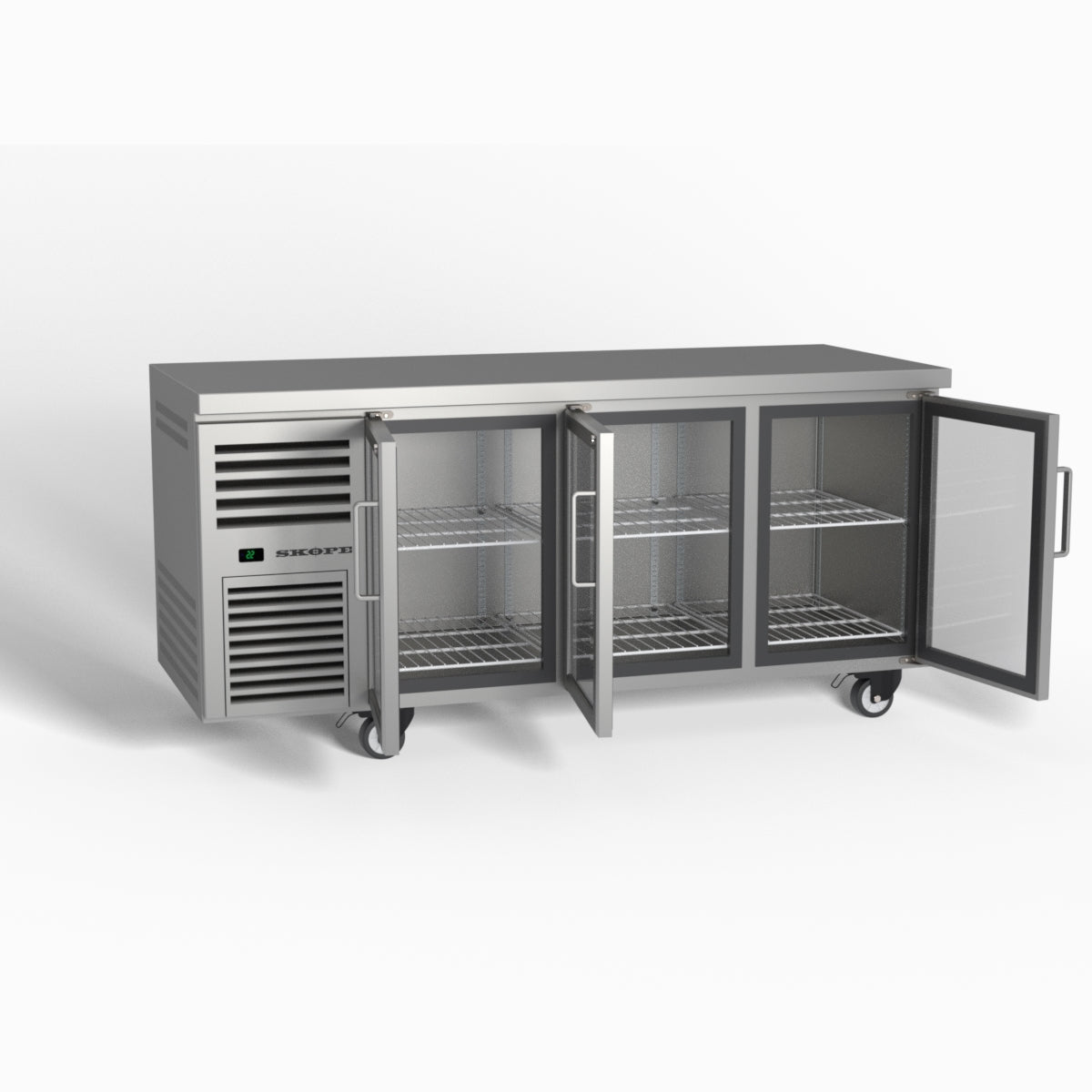 Skope ReFlex 3 Glass Door Underbench GN 1/1 Compatible Fridge 387L - RF7.UBR.3.GD