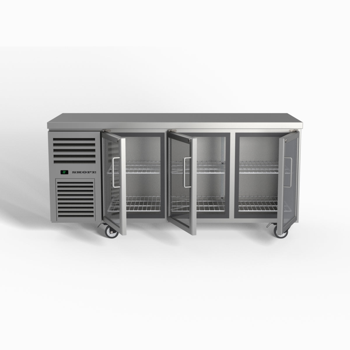 Skope ReFlex 3 Glass Door Underbench GN 1/1 Compatible Fridge 387L - RF7.UBR.3.GD