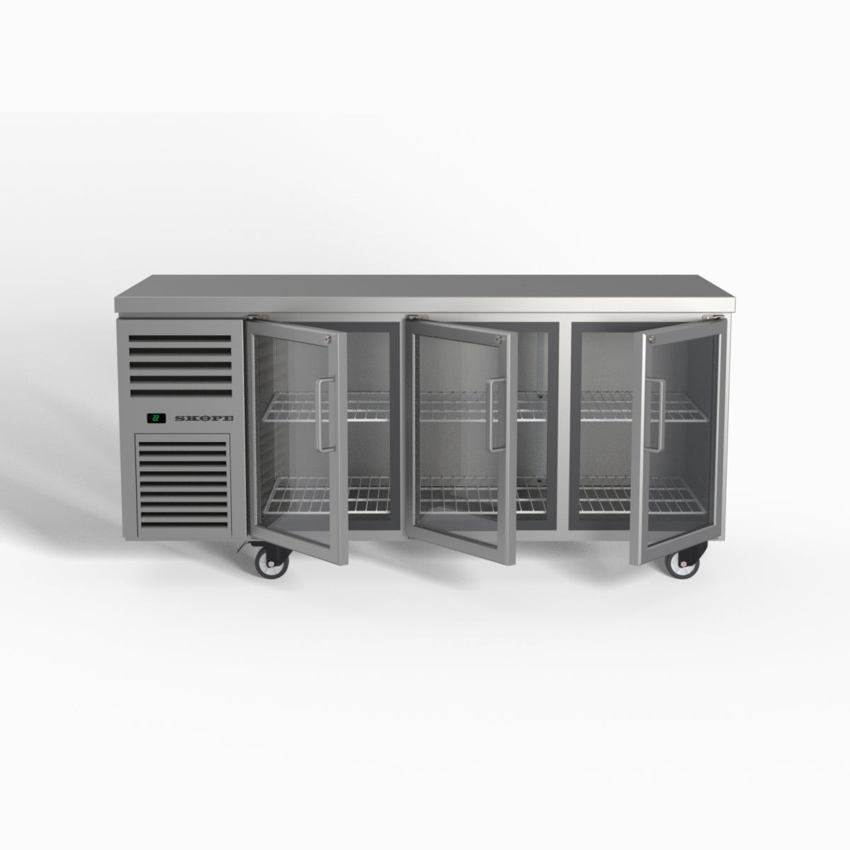 Skope ReFlex 3 Glass Door Underbench GN 1/1 Compatible Fridge 387L - RF7.UBR.3.GD