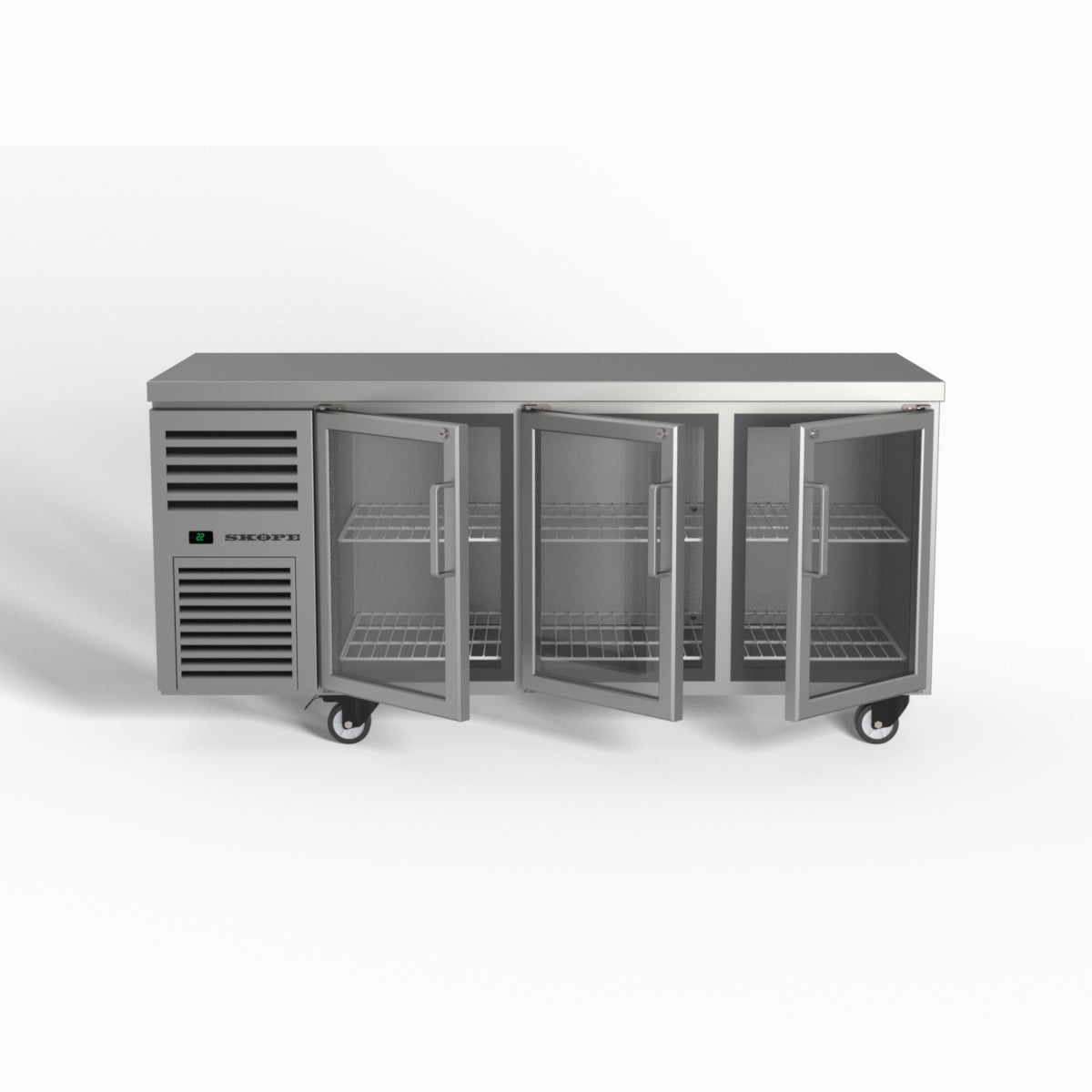 Skope ReFlex 3 Glass Door Underbench GN 1/1 Compatible Fridge 387L - RF7.UBR.3.GD