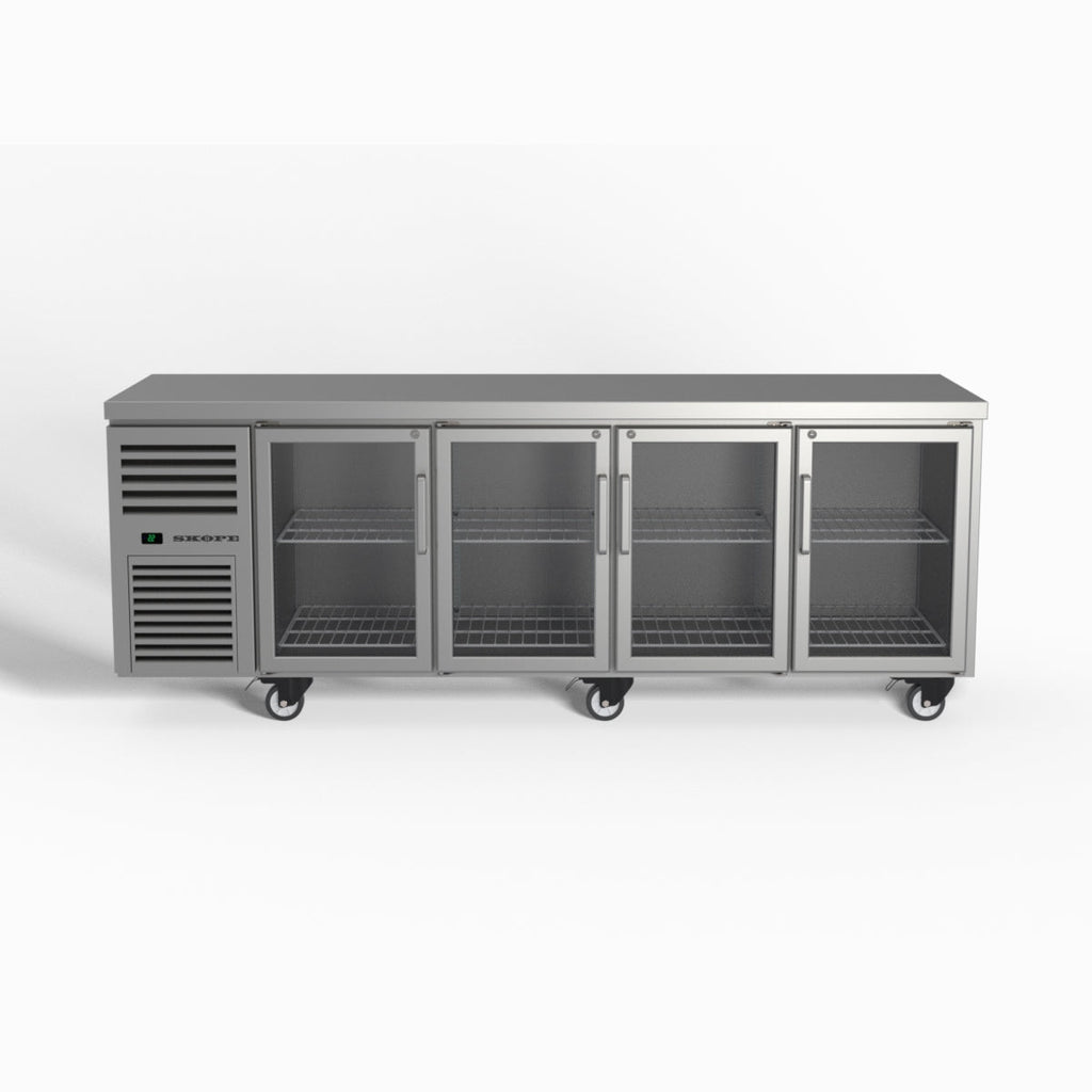 Skope ReFlex 4 Glass Door Underbench GN 1/1 Compatible Fridge 526L - RF7.UBR.4.GD