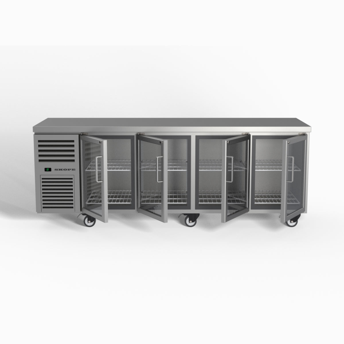 Skope ReFlex 4 Glass Door Underbench GN 1/1 Compatible Fridge 526L - RF7.UBR.4.GD