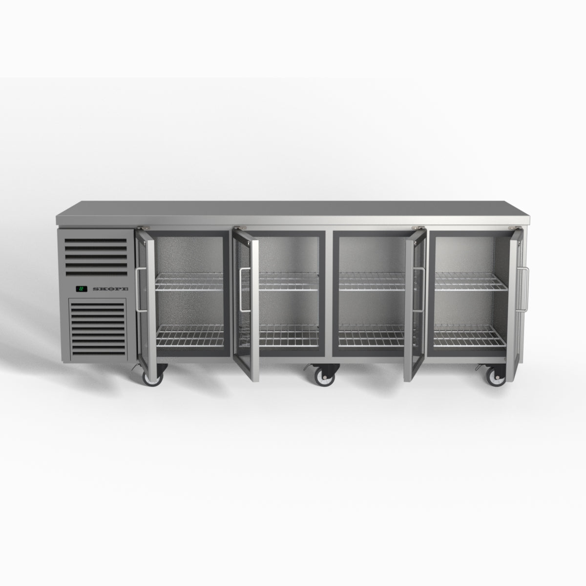 Skope ReFlex 4 Glass Door Underbench GN 1/1 Compatible Fridge 526L - RF7.UBR.4.GD