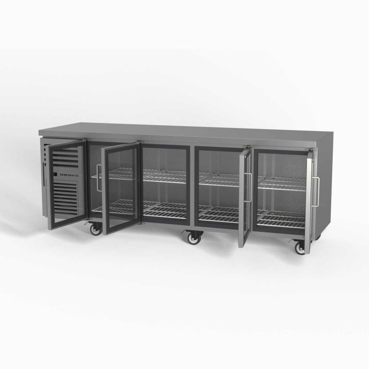 Skope ReFlex 4 Glass Door Underbench GN 1/1 Compatible Fridge 526L - RF7.UBR.4.GD