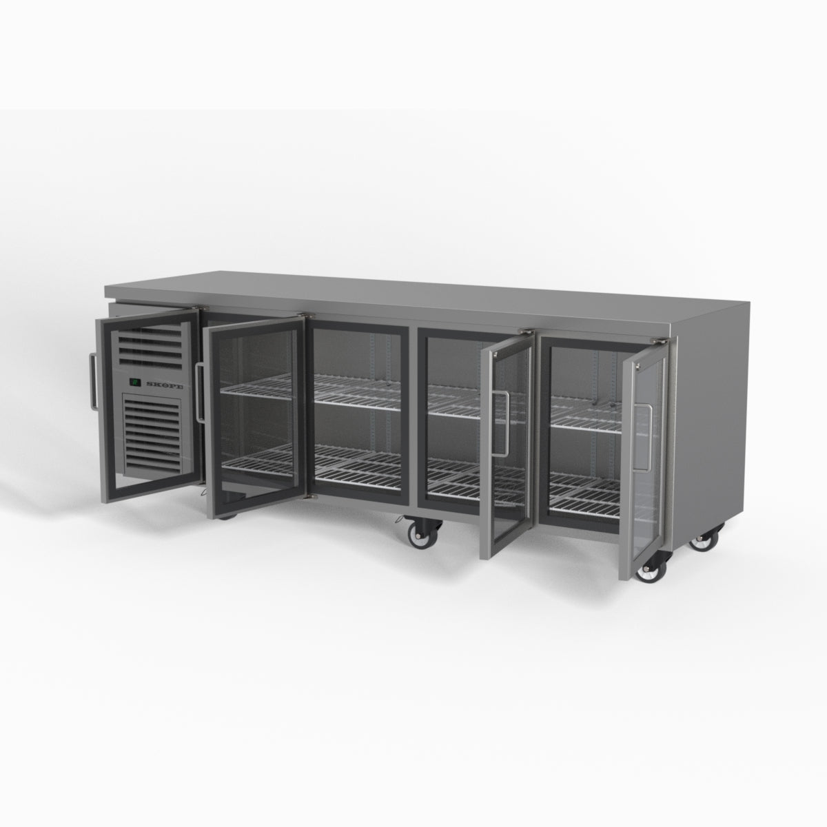 Skope ReFlex 4 Glass Door Underbench GN 1/1 Compatible Fridge 526L - RF7.UBR.4.GD