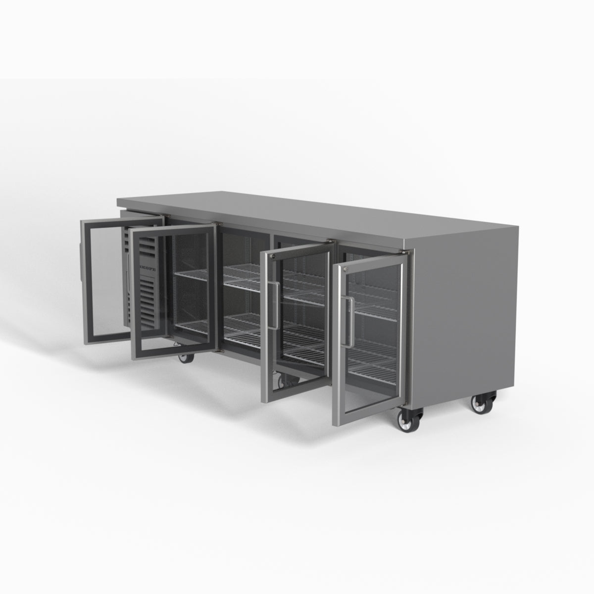 Skope ReFlex 4 Glass Door Underbench GN 1/1 Compatible Fridge 526L - RF7.UBR.4.GD