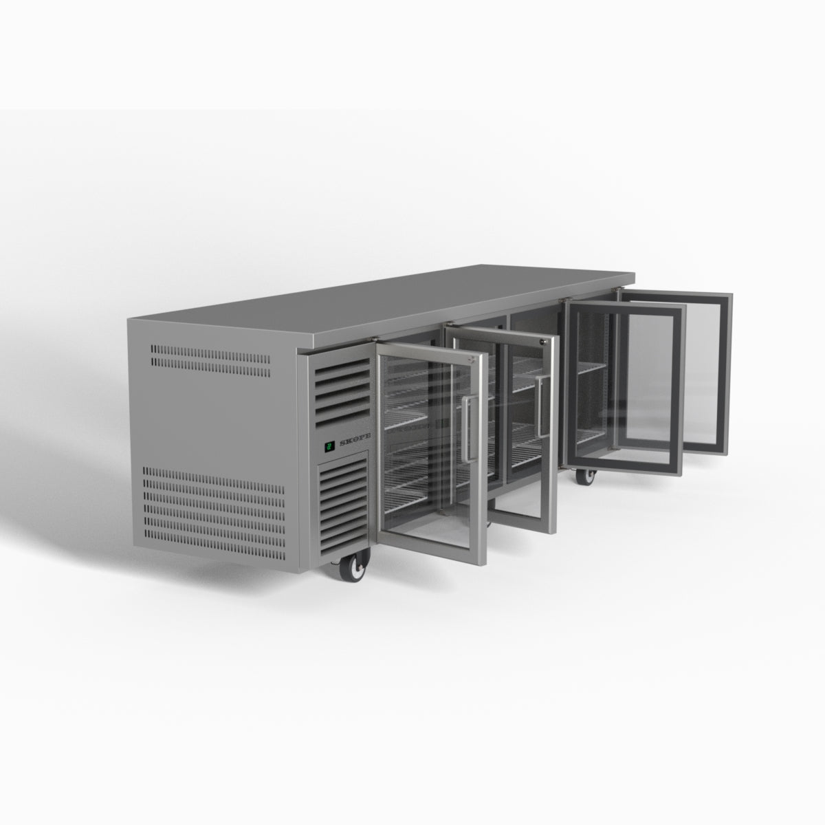 Skope ReFlex 4 Glass Door Underbench GN 1/1 Compatible Fridge 526L - RF7.UBR.4.GD