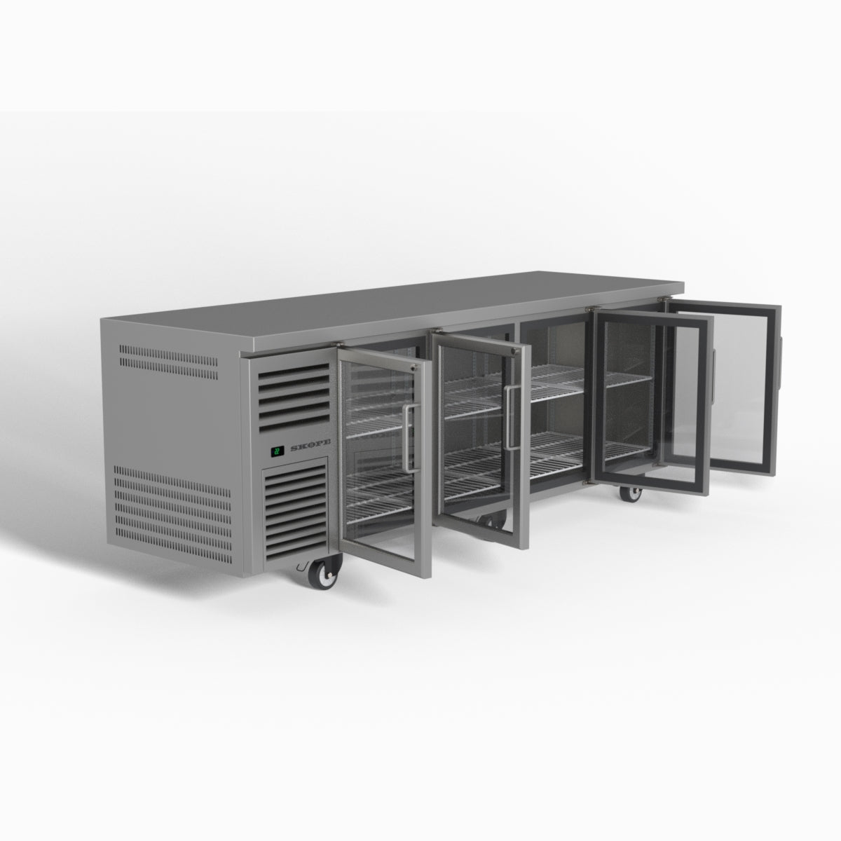 Skope ReFlex 4 Glass Door Underbench GN 1/1 Compatible Fridge 526L - RF7.UBR.4.GD