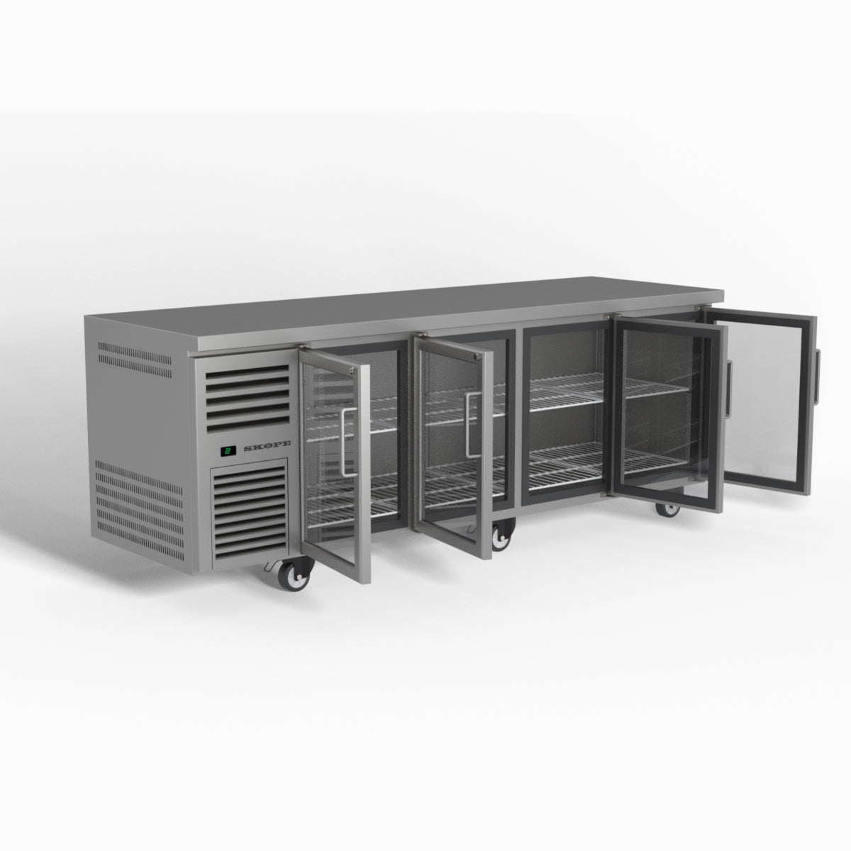 Skope ReFlex 4 Glass Door Underbench GN 1/1 Compatible Fridge 526L - RF7.UBR.4.GD