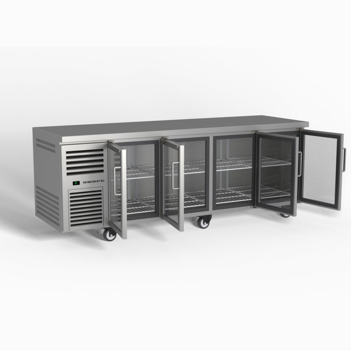 Skope ReFlex 4 Glass Door Underbench GN 1/1 Compatible Fridge 526L - RF7.UBR.4.GD