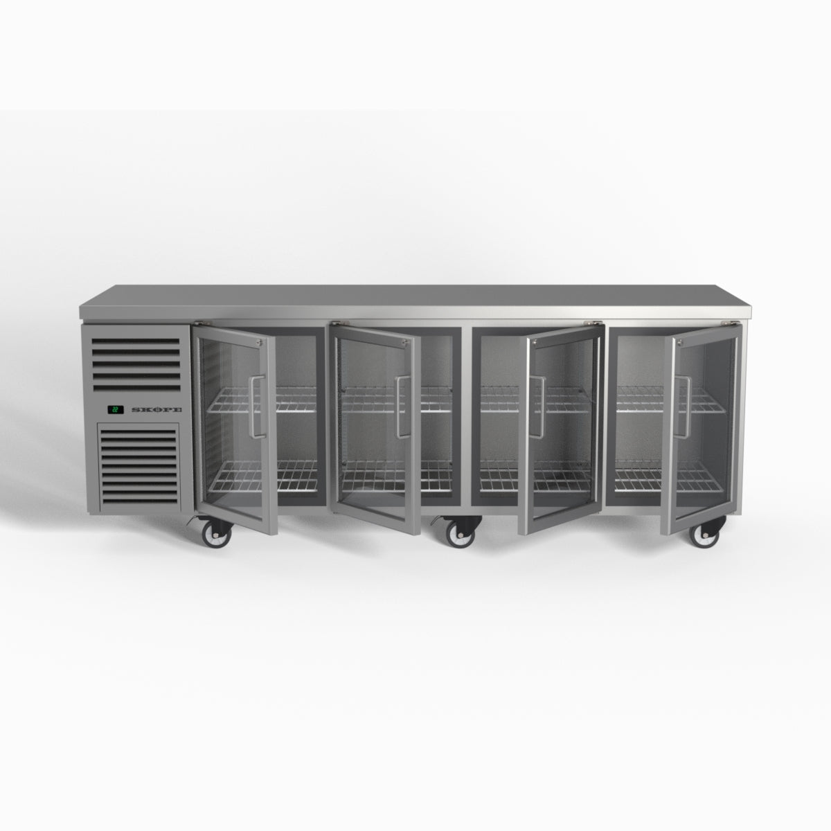Skope ReFlex 4 Glass Door Underbench GN 1/1 Compatible Fridge 526L - RF7.UBR.4.GD
