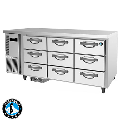 Hoshizaki 9 Drawer 100mm Deep Gastronorm Underbench Fridge