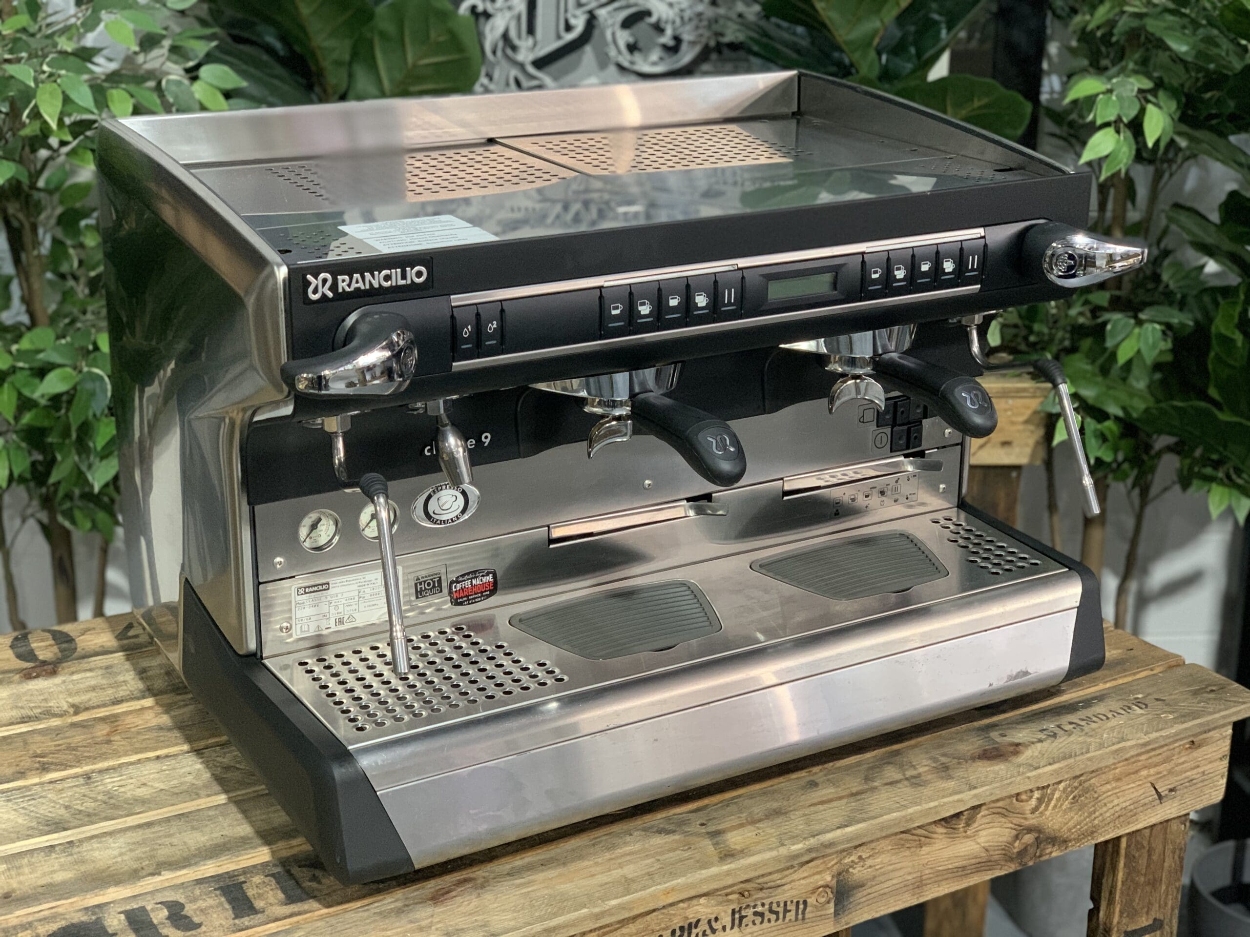 Rancilio Classe 9 USB High Cup - 2 Group Commercial Espresso Machine - Stainless Steel