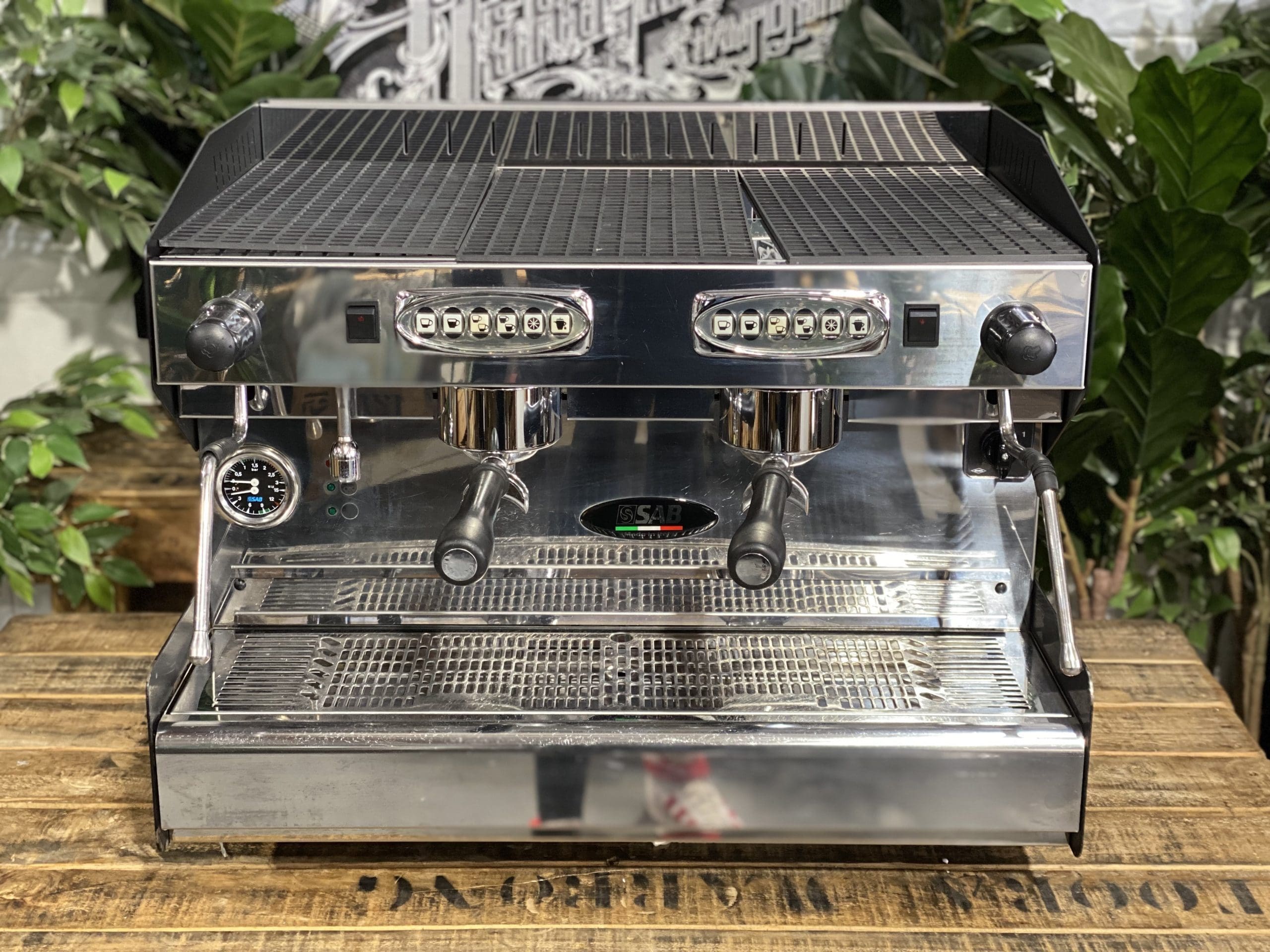 SAB Jolly Prestige Black - 2 Group Commercial Espresso Machine - Stainless Steel