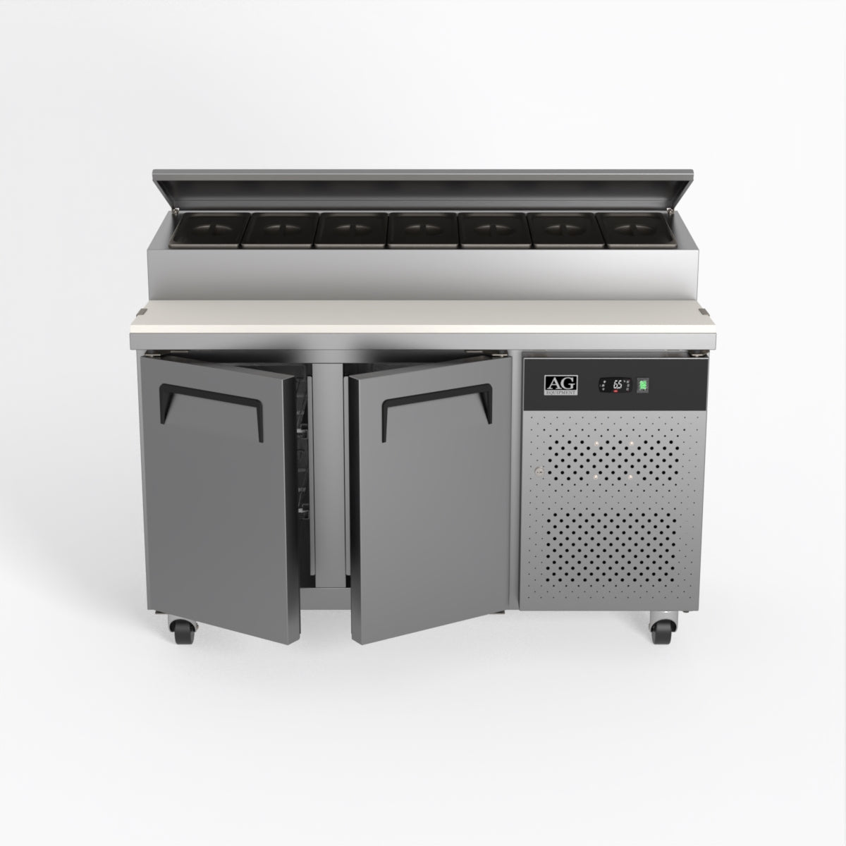 AG 2 Door Saladette Fridge - Fits 7 x 1/3 GN Trays SH2000-700