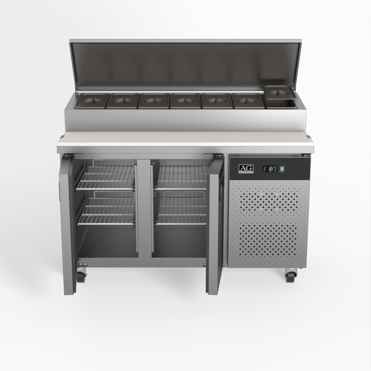 AG 2 Door Saladette Fridge - Fits 7 x 1/3 GN Trays SH2000-700