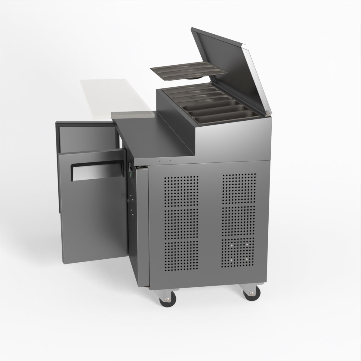 AG 2 Door Saladette Fridge - Fits 7 x 1/3 GN Trays SH2000-700