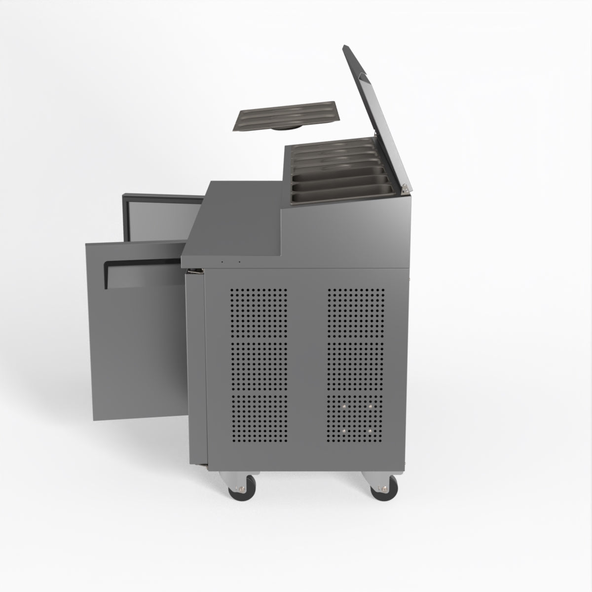 AG 2 Door Saladette Fridge - Fits 7 x 1/3 GN Trays SH2000-700