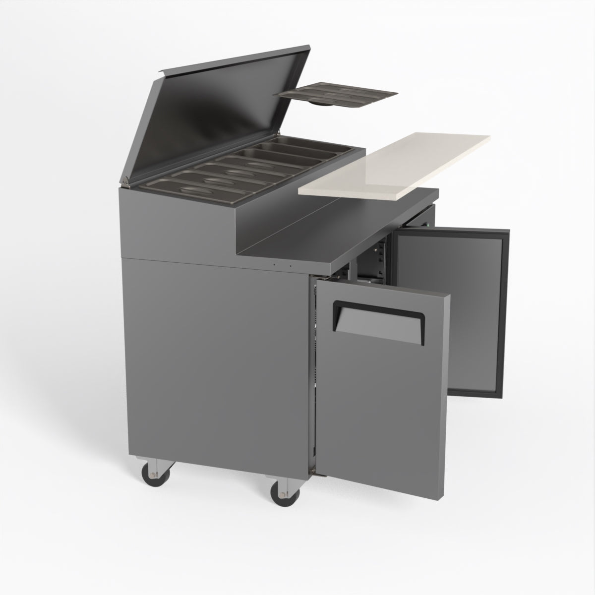 AG 2 Door Saladette Fridge - Fits 7 x 1/3 GN Trays SH2000-700