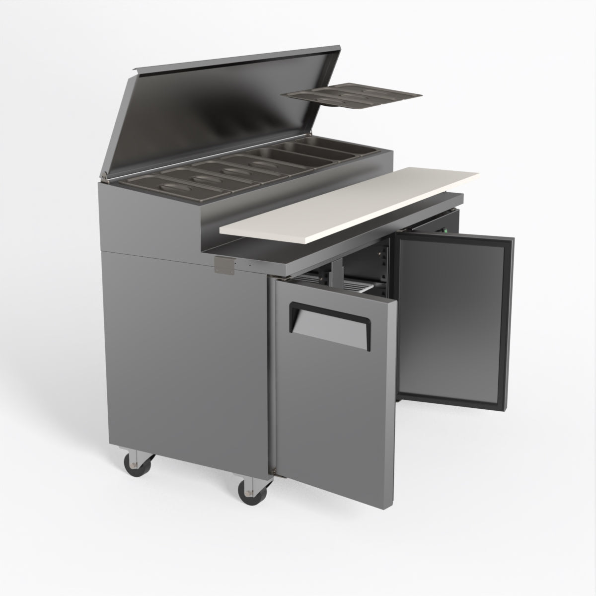 AG 2 Door Saladette Fridge - Fits 7 x 1/3 GN Trays SH2000-700