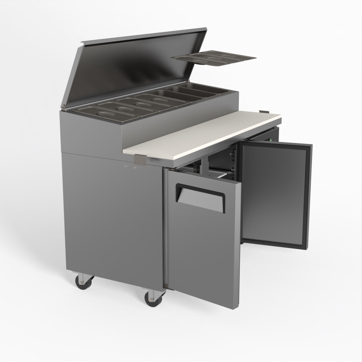 AG 2 Door Saladette Fridge - Fits 7 x 1/3 GN Trays SH2000-700