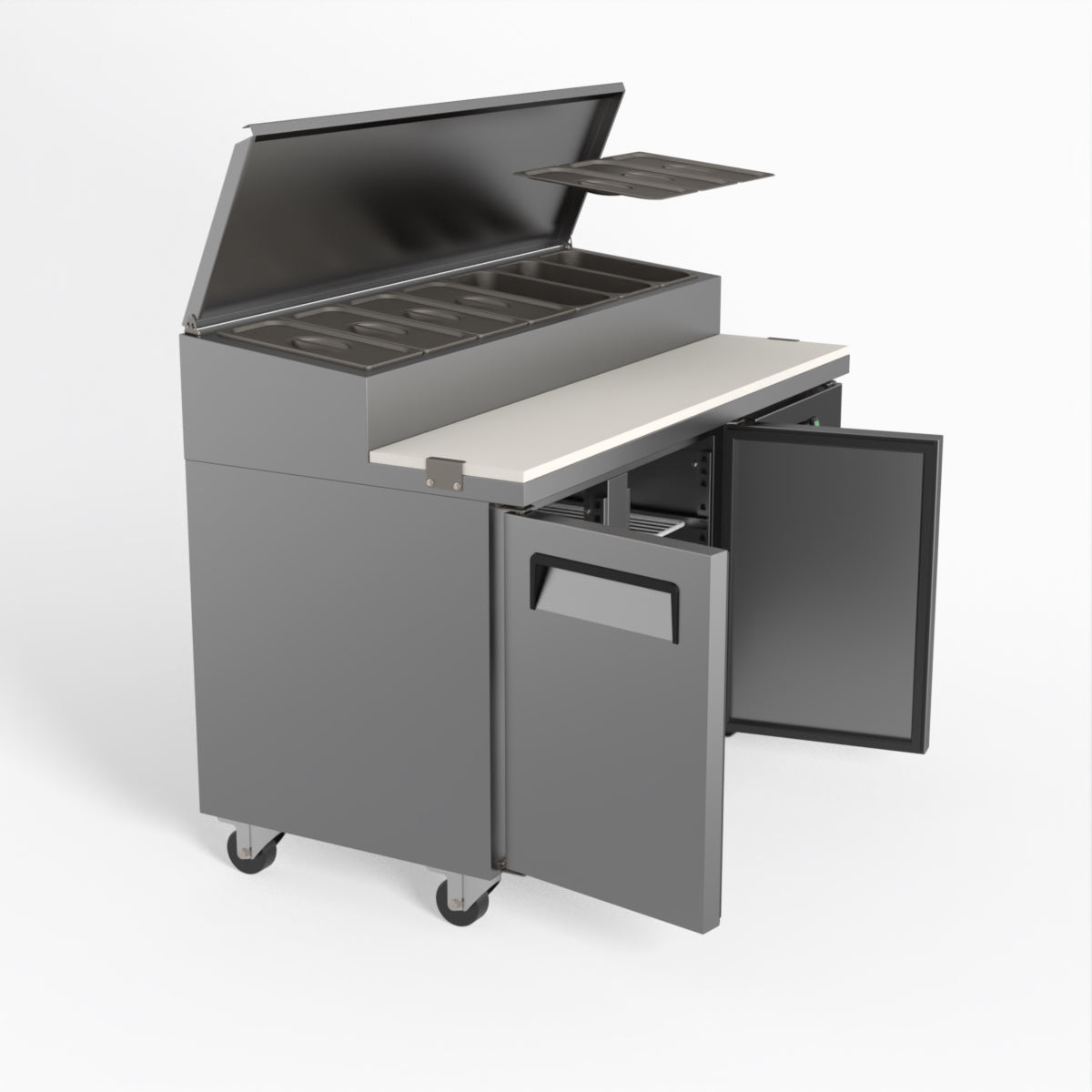 AG 2 Door Saladette Fridge - Fits 7 x 1/3 GN Trays SH2000-700