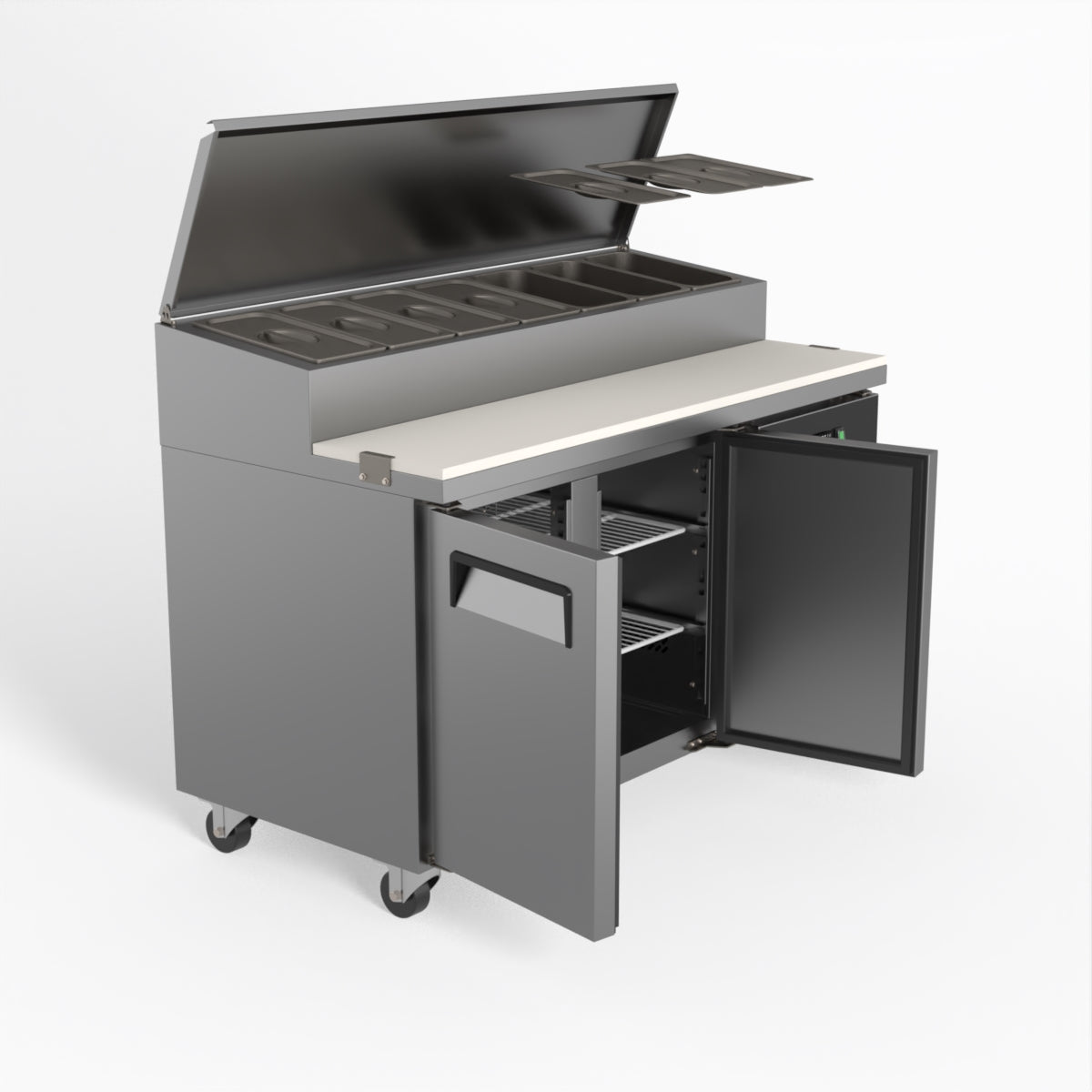 AG 2 Door Saladette Fridge - Fits 7 x 1/3 GN Trays SH2000-700
