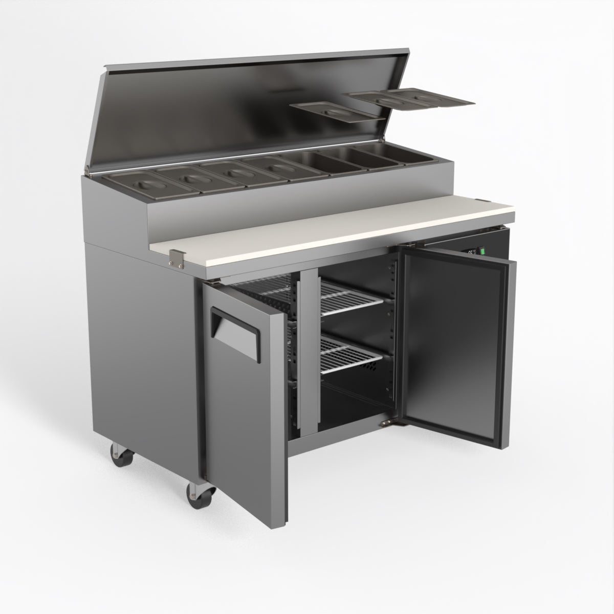 AG 2 Door Saladette Fridge - Fits 7 x 1/3 GN Trays SH2000-700