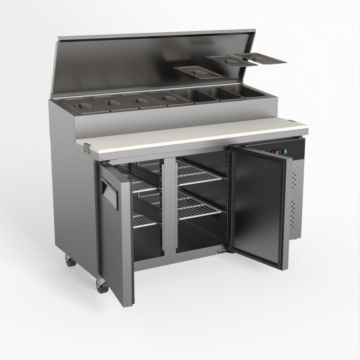 AG 2 Door Saladette Fridge - Fits 7 x 1/3 GN Trays SH2000-700