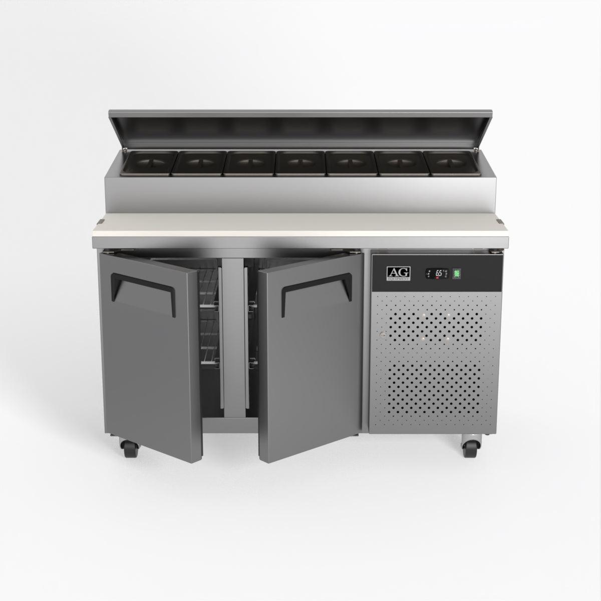 AG 2 Door Saladette Fridge - Fits 7 x 1/3 GN Trays SH2000-700
